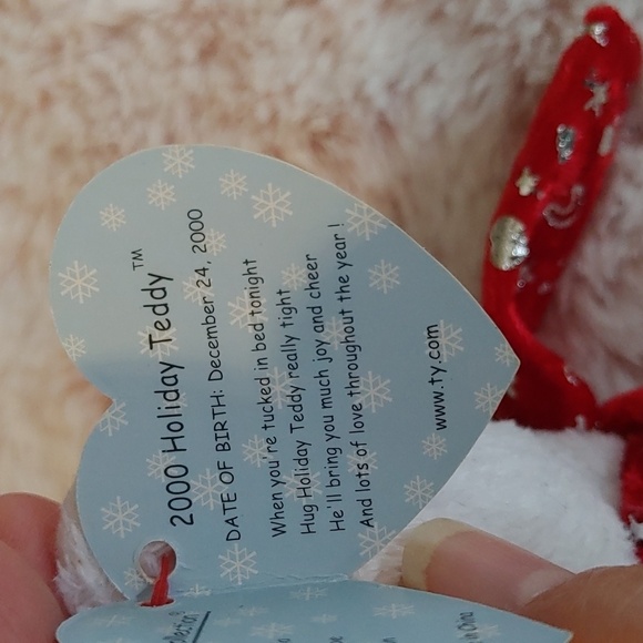 💚Nwt Vintage 2000 Ty Holiday Teddy - Picture 8 of 11